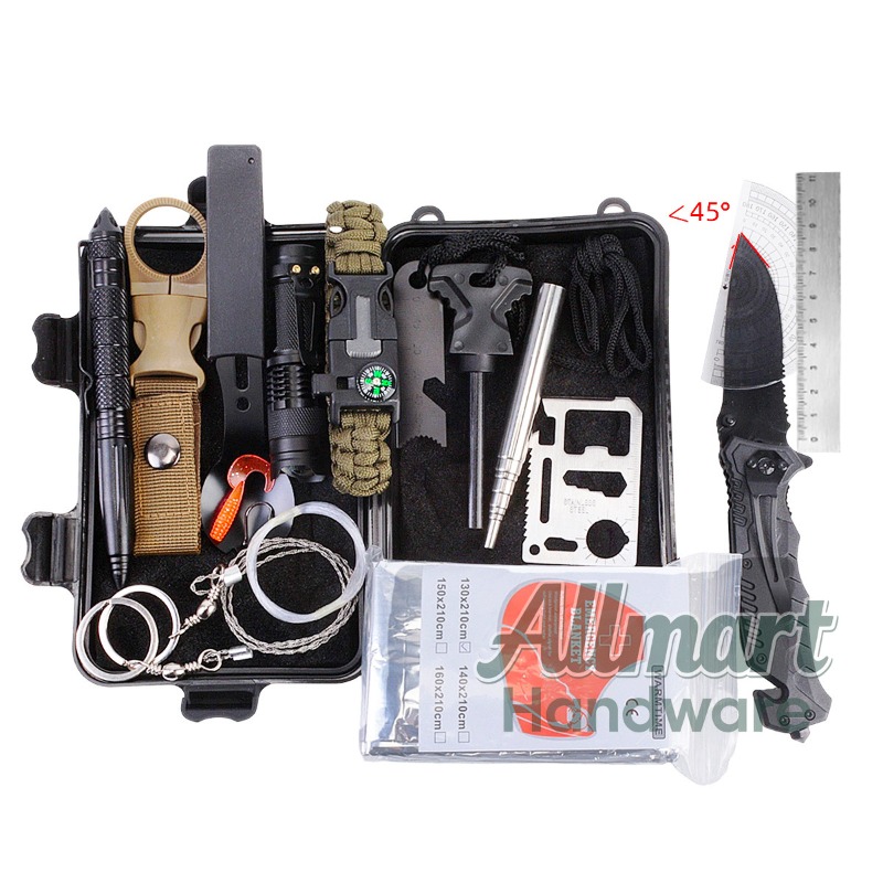 Outdoor Camping Box - 多機能ポータブルEDCサバイバルツールボックス、アウトドアキャンプ緊急装備、プロ仕様SOS救急キット