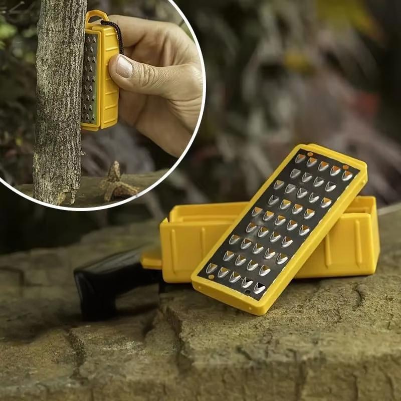 Fire Starter Flint - 屋外用拡大鏡カードファイヤースターターサバイバルキャンプツール火起こしステンレス鋼グレーター軽量