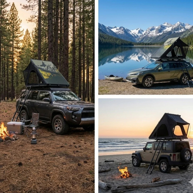 Outdoor Camping Tent Waterproof - 工場直販-高品質防水スリムハードカーボンファイバーアルミ製カールーフトップテント、アウトドアキャンプに最適