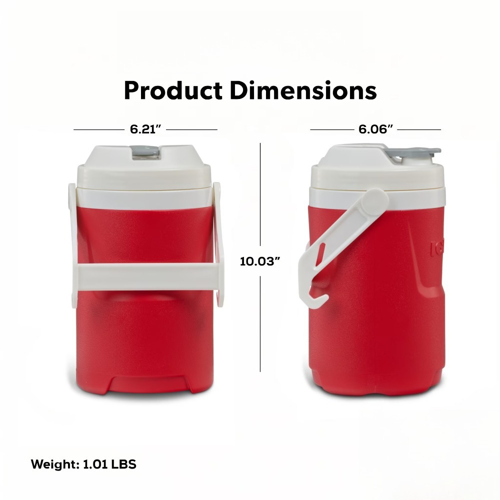 Outdoor Camping Water Jug - スポーツウォーターボトル 1/2ガロン ジャグ ハンドルフック付き 大容量 再利用可能なプラスチック製ドリンク容器