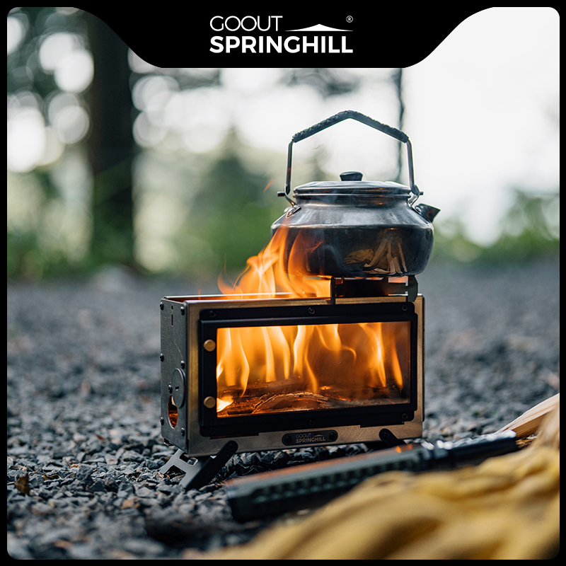 Outdoor Camping Fire Pit - ゴウアウト スプリングヒル ミニ焚き火台 アウトドア キャンプ用薪ストーブ コンパクト