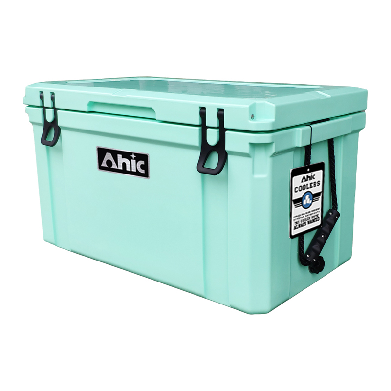 Outdoor Camping Box - 75L断熱PEアイス クーラーボックス ロープハンドル付き 5日間保冷 アウトドア ワイン