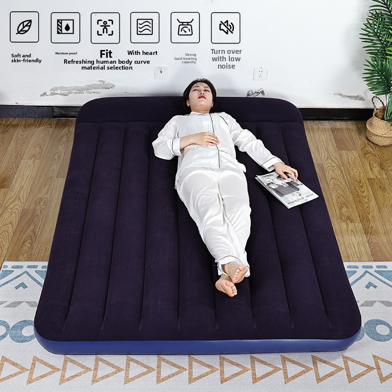 Outdoor Camping Cot - Tryhomy ダブルスリーピングエアベッドインフレータブルマット屋外キャンプマットレス大人のカップルライトポータブルテント防湿ベッド新しい