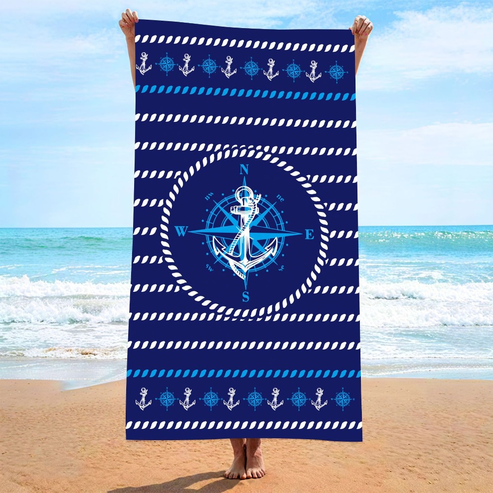 Camp Towel Microfiber - アンカービーチタオル70x140CM速乾バスタオルマイクロファイバービーチブランケットフィットネス水泳ヨガアウトドア旅行キャンプピクニックブランケット