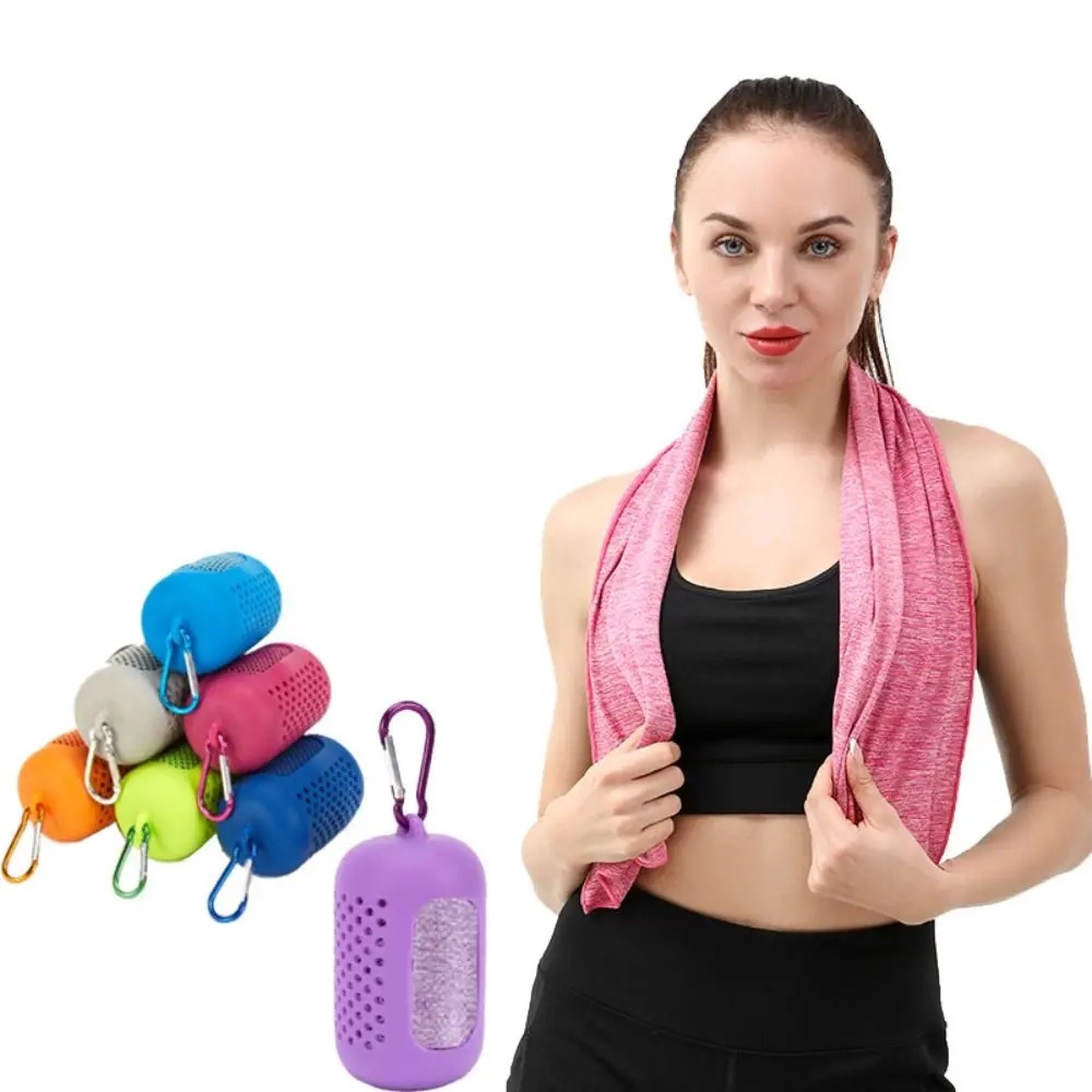 Camp Towel Microfiber - 携帯用速乾マイクロファイバースポーツタオル（シリコンバッグ付き）、超吸収性冷却ジムタオル、キャンプ、ハイキング、旅行、フィットネス用
