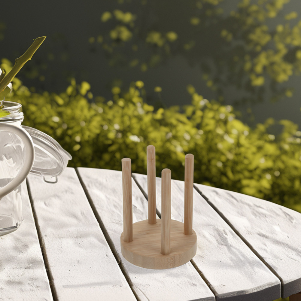 Outdoor Camping Store - コンパクトな木製カップホルダー アウトドア活動用 紙コップや木製タンブラーを収納できるデザイン ピクニック キャンプ パーティーカップ