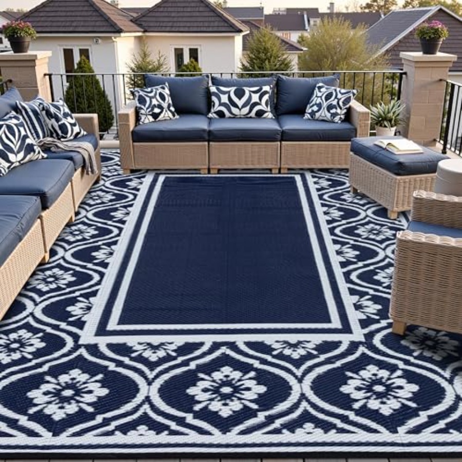Outdoor Camping Rugs 8X10 - 屋外用ラグ 8x10フィート パティオ キャンプ RV デッキ