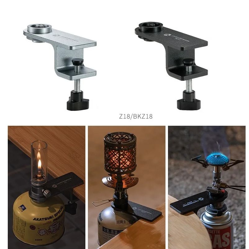 Outdoor Camping Gas Heater - キャンプデスクトップクリップ延長アクセサリーフラットガスタンクランプストーブヘッド加熱ストーブテーブル固定クリップキャンプムーン Z18