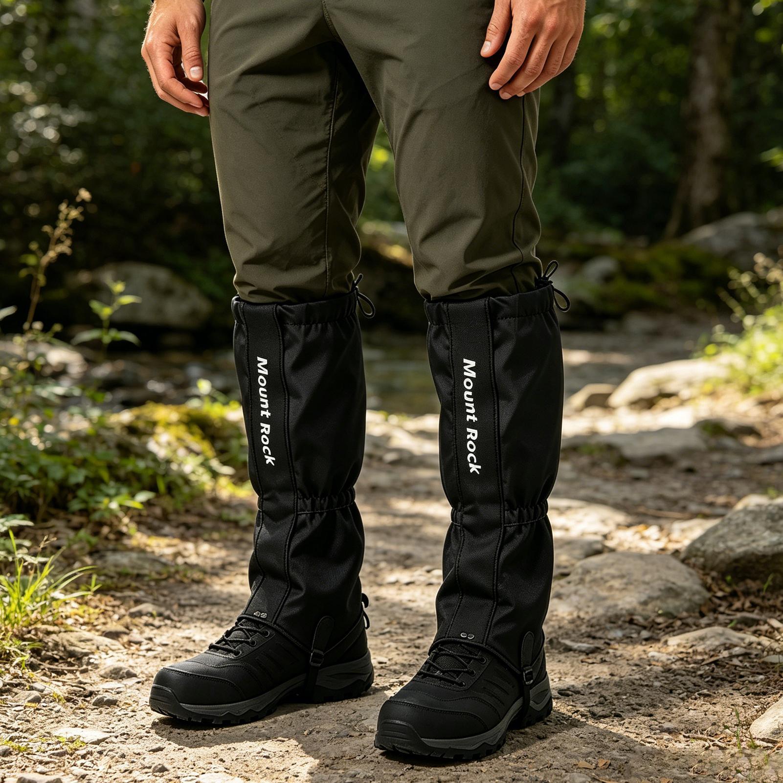 Trekking Gaiters - 1 ペア防水通気性ハイキングレッグゲートル軽量スノーブーツレッグラップトレッキング登山スノーシューリングバックパック用