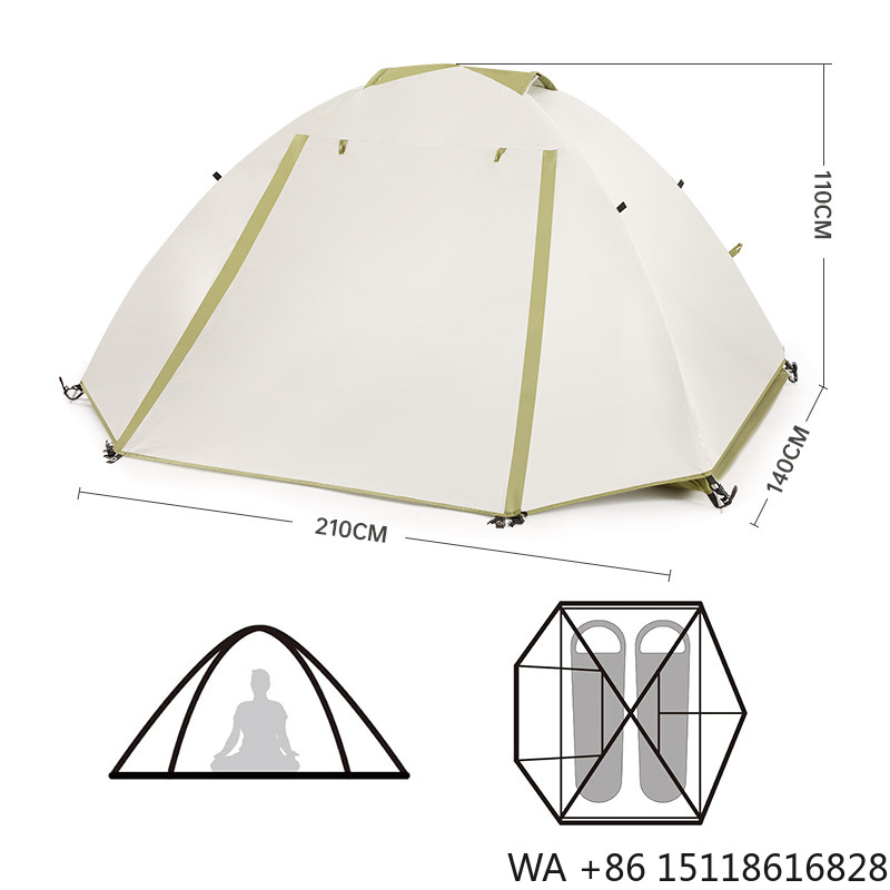 Outdoor Camping Tent Waterproof - ハイキング、登山、トレッキング、キャンプ用テント、二層構造、防水、三季対応、軽量アルミポール、宿泊用