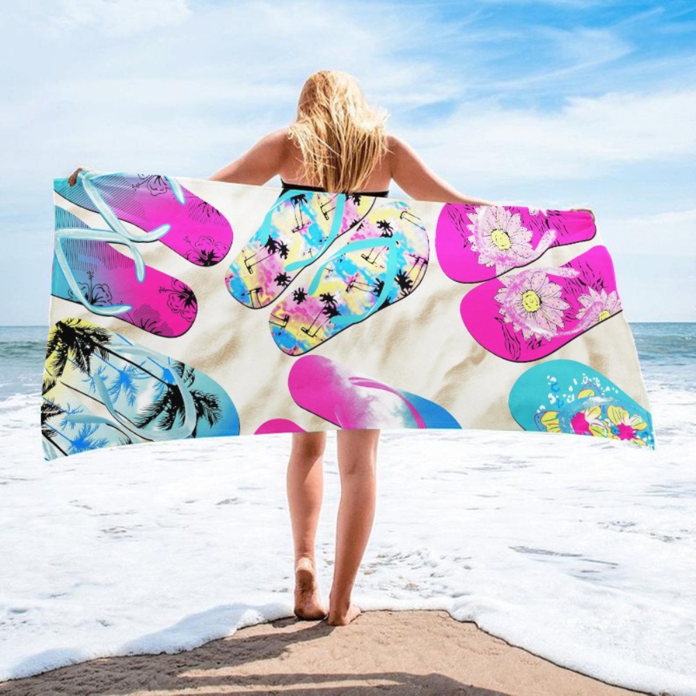 Camp Towel Microfiber - 1PC 大型ビーチブランケットマイクロファイバーバスタオルフィットネスヨガマット屋外旅行ピクニックブランケット海辺キャンプビーチタオル
