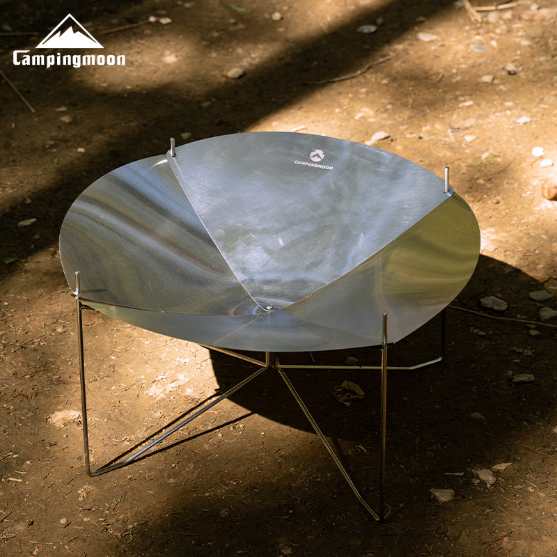 Outdoor Camping Fire Pit - 屋外用A3-Qステンレス鋼製耐熱折りたたみ式焚き火台ペタルスオーレ丸型燃焼プラットフォーム炉焚き火台