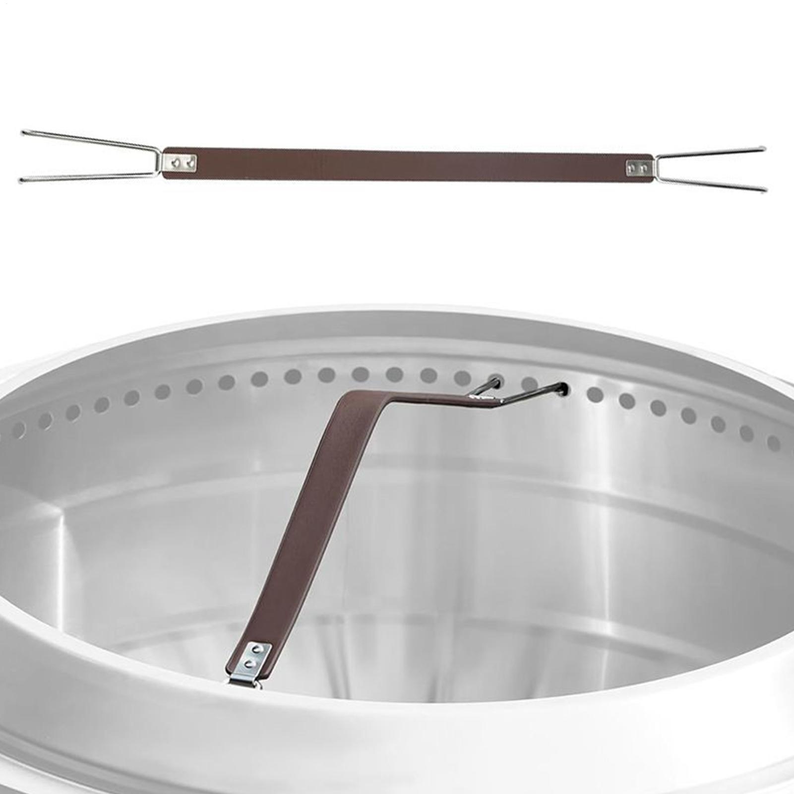 Outdoor Camping Fire Pit - ファイヤーピット蓋用ハンドル、ファイヤーピットツール、ポータブルハンドル、グリル、キャンプ、屋外、屋内テーブル、ハイキング用ステンレススチールフック付き