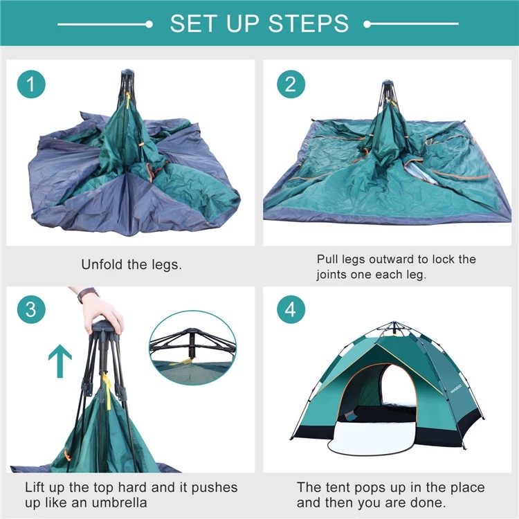 屋外防水2-3人用キャンプハイキングビーチ折りたたみ自動ポッ - Outdoor Camping Tent Waterproof のレビューと価格