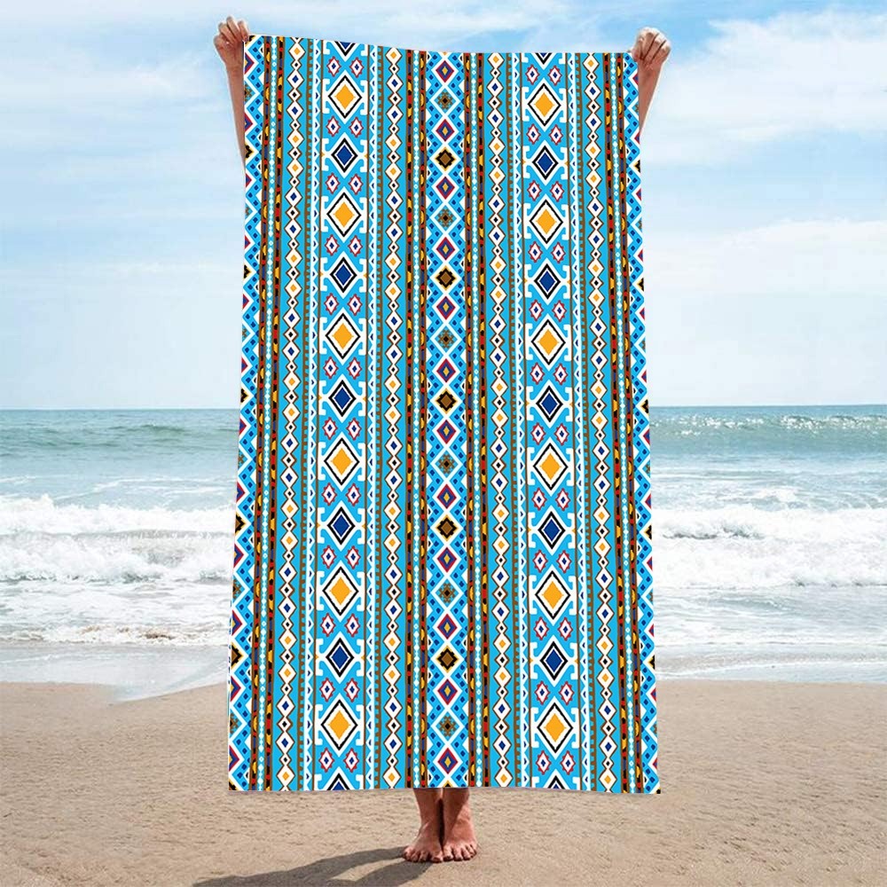 抽象的なビーチタオル 70x140CM シーサイドキャンプピ - Camp Towel Microfiber のレビューと価格