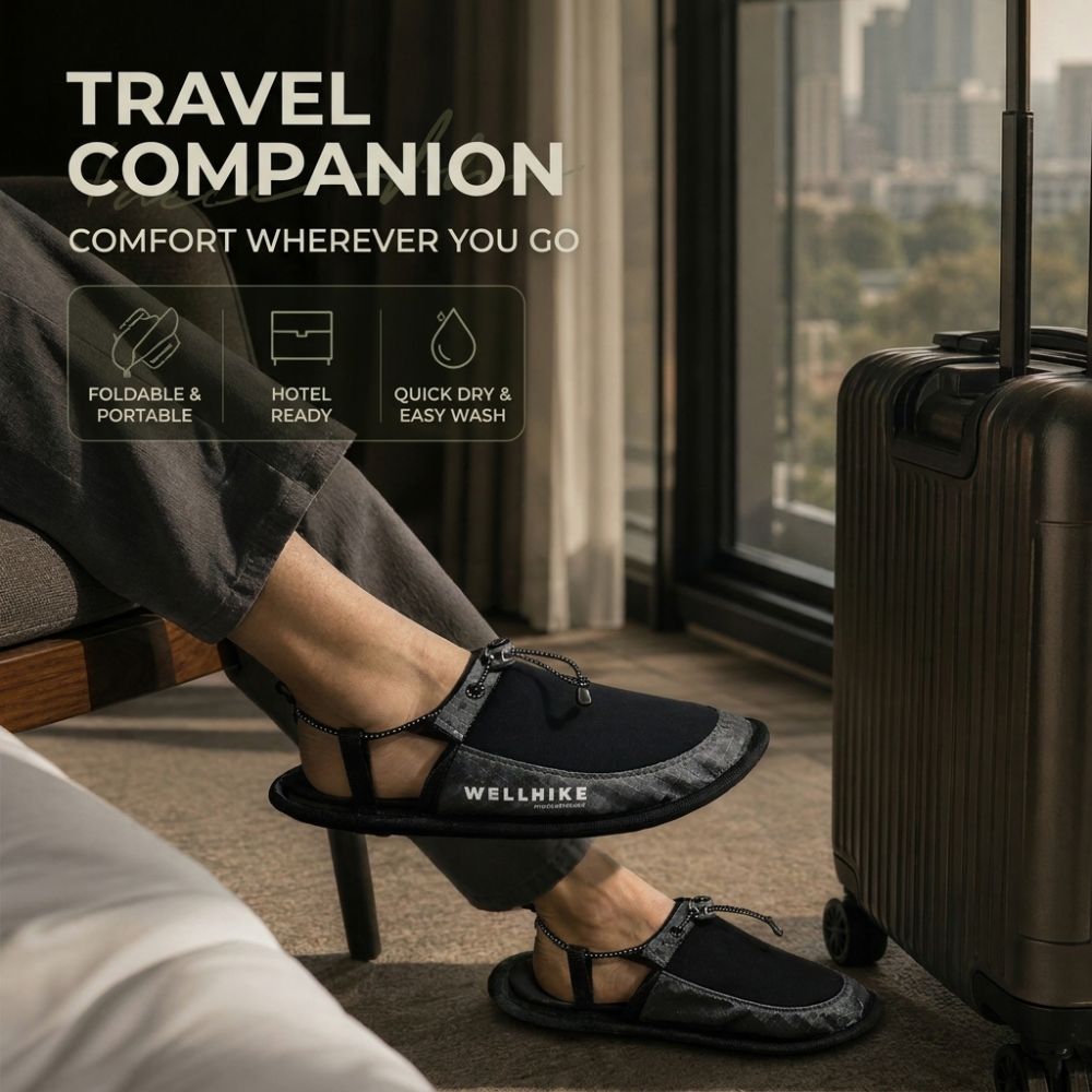 1 ペアの滑り止めトラベルスリッパ、耐摩耗性、折りたたみ可能 - Outdoor Indoor Camping のレビューと価格