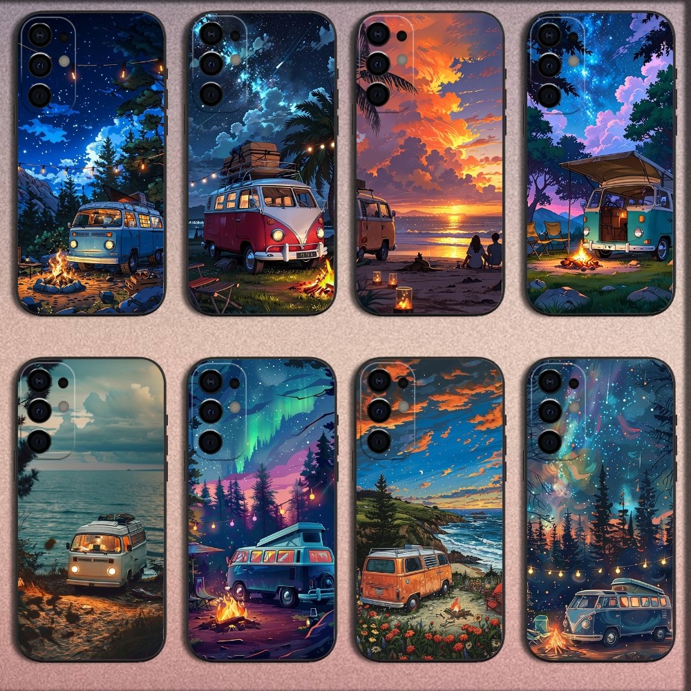 キャンプ用電話ケース,Samsung s25,s24,s21 - Outdoor Camping Anime のレビューと価格