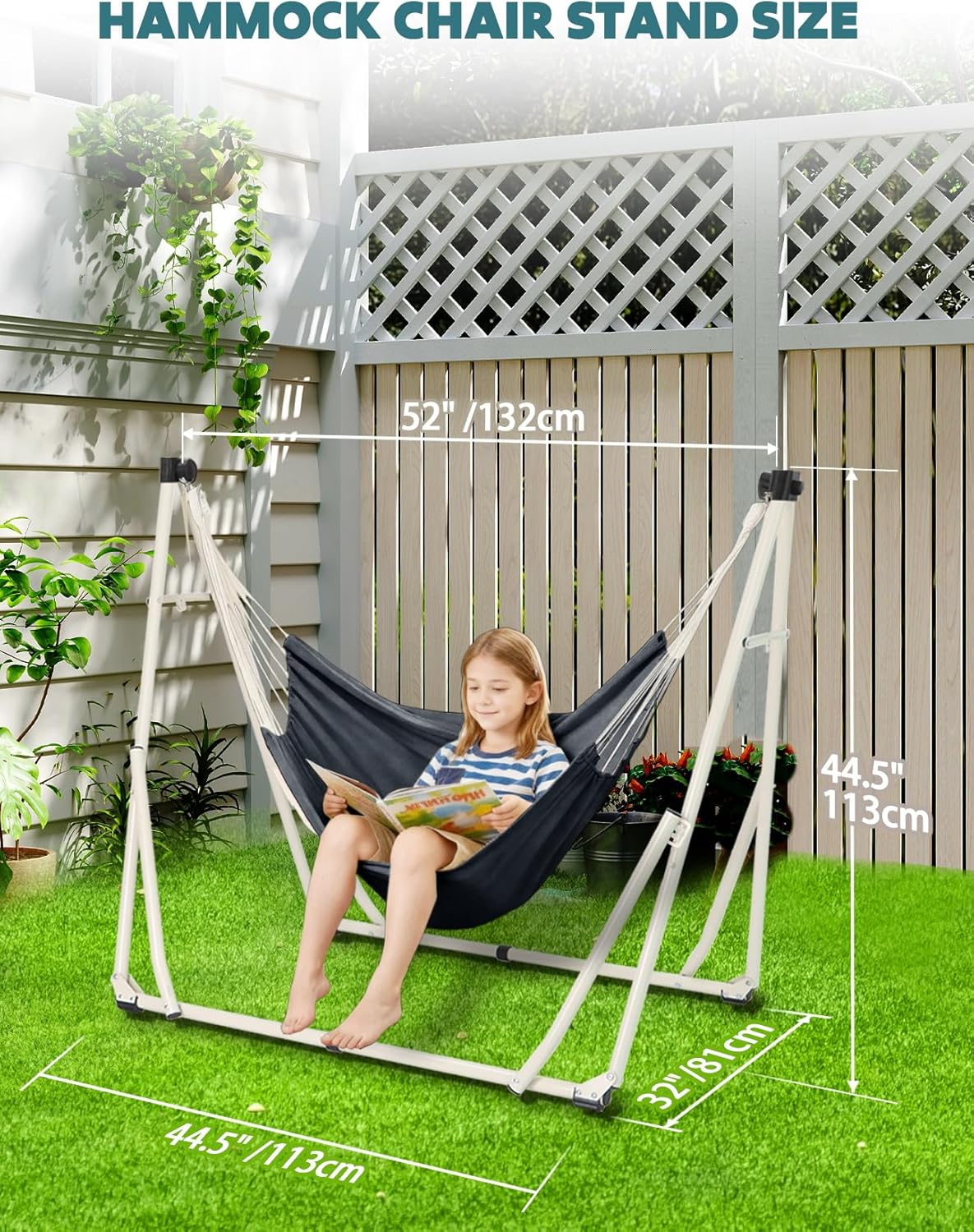 2-in-1 ハンモックとスイングチェア、折りたたみ式スチー - Outdoor Indoor Camping のレビューと価格