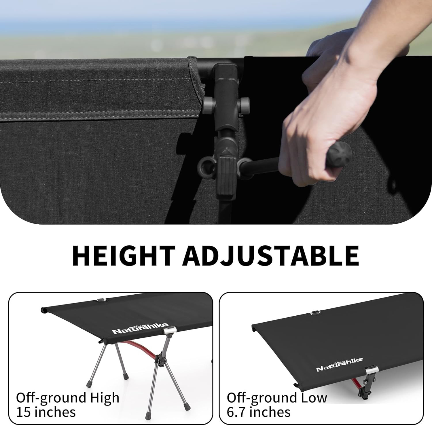 Naturehike折りたたみ式キャンプコット高さ調節可能超 - Outdoor Camping Cot のレビューと価格