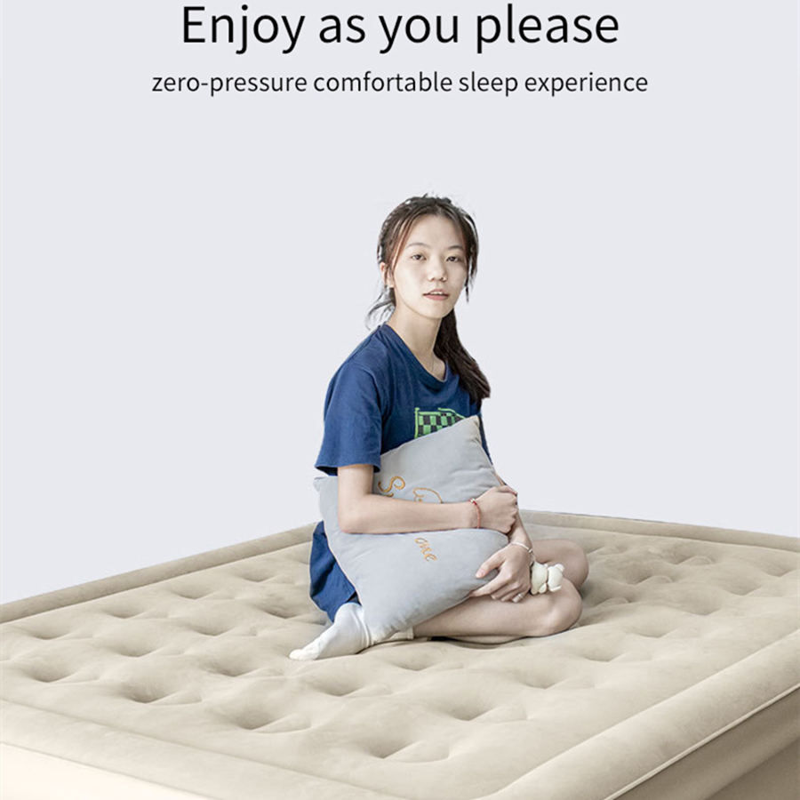 インフレータブルPVCスリーピングマットレス,豪華な2人用キ - Outdoor Camping Cot のレビューと価格