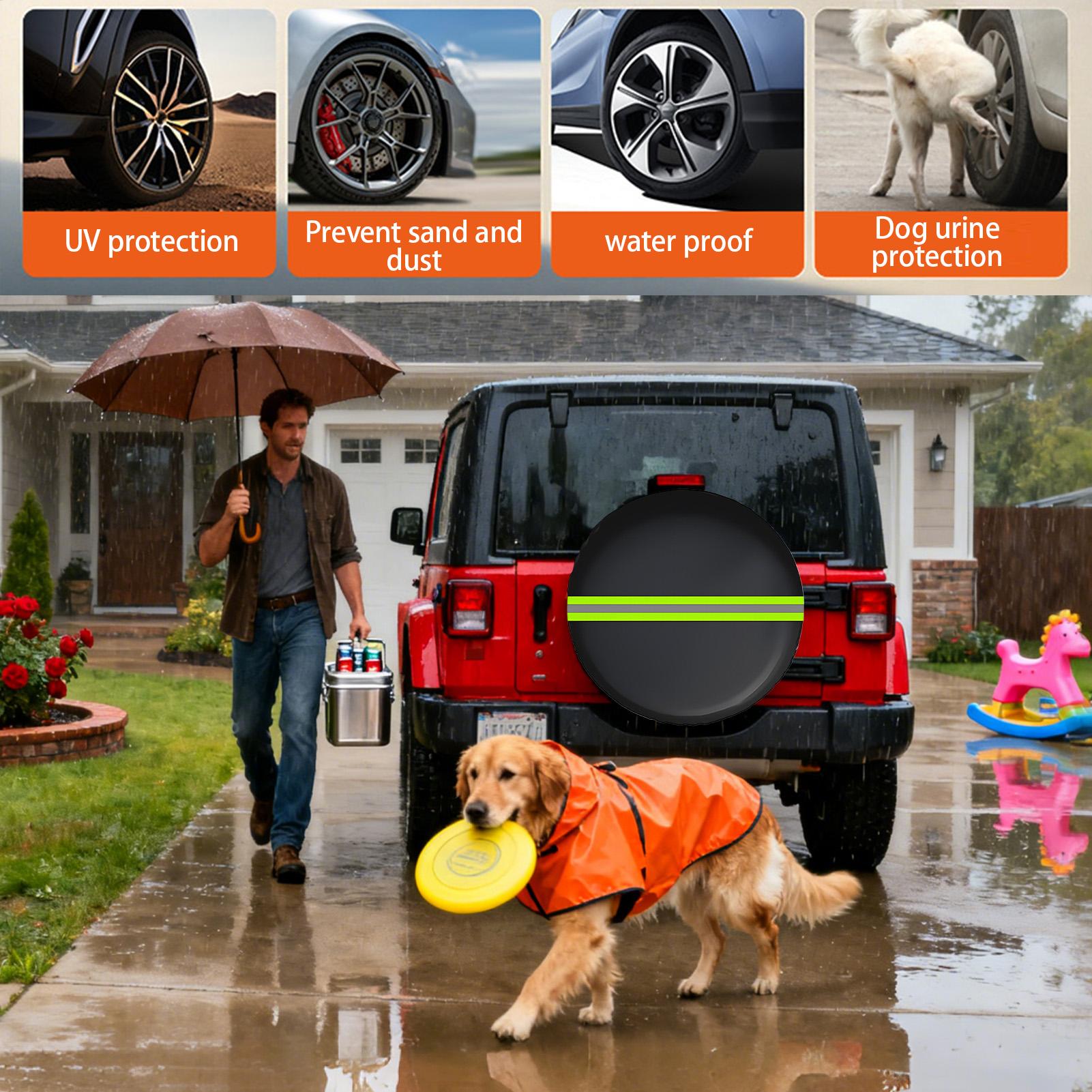 ホイールカバー UV防止トレーラーホイールカバー防水防塵反射 - Outdoor Camping Trailer のレビューと価格