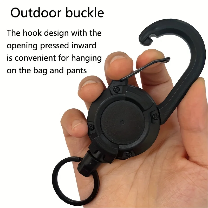 拡張可能な格納式ホルダーキーホルダーバッジリール高耐久クリッ - Outdoor Camping Logo のレビューと価格