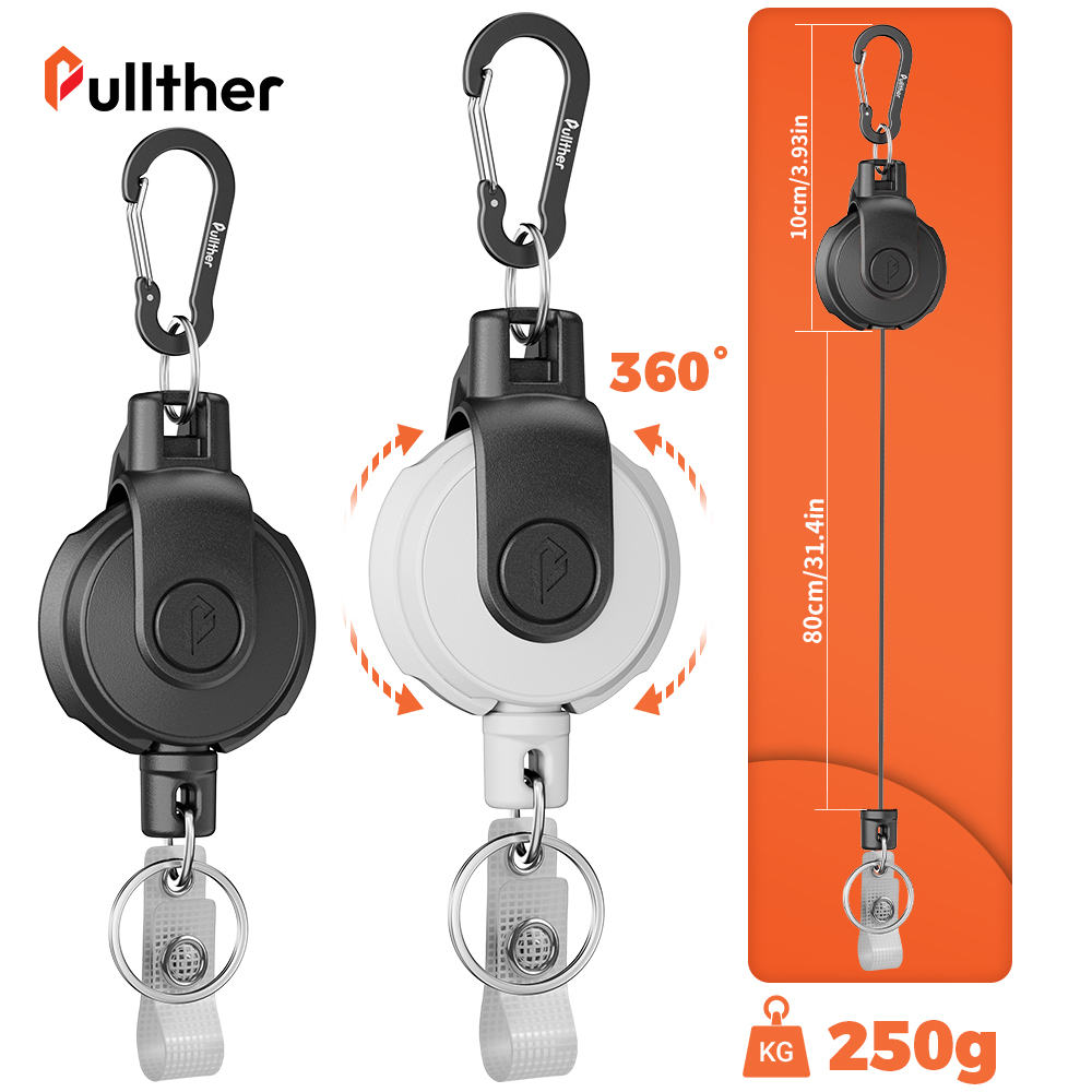 伸縮式キーチェーンリール	バッジホルダーリール	カラビナ	フ - Outdoor Camping Logo のレビューと価格