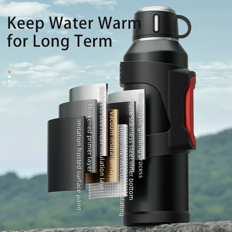ステンレス鋼製断熱ジャグ、ティーフィルター付き、屋外用ポータ - Outdoor Camping Water Jug のレビューと価格