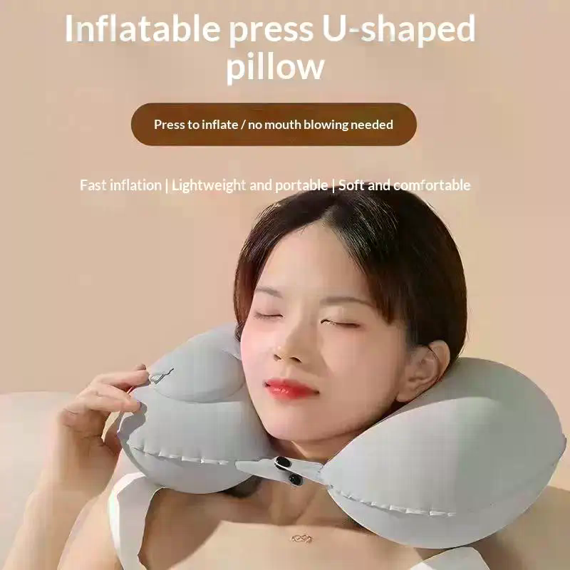 収納可能で自己充填できる、群れで購入できる携帯用ネックピロー - Outdoor Camping Store のレビューと価格