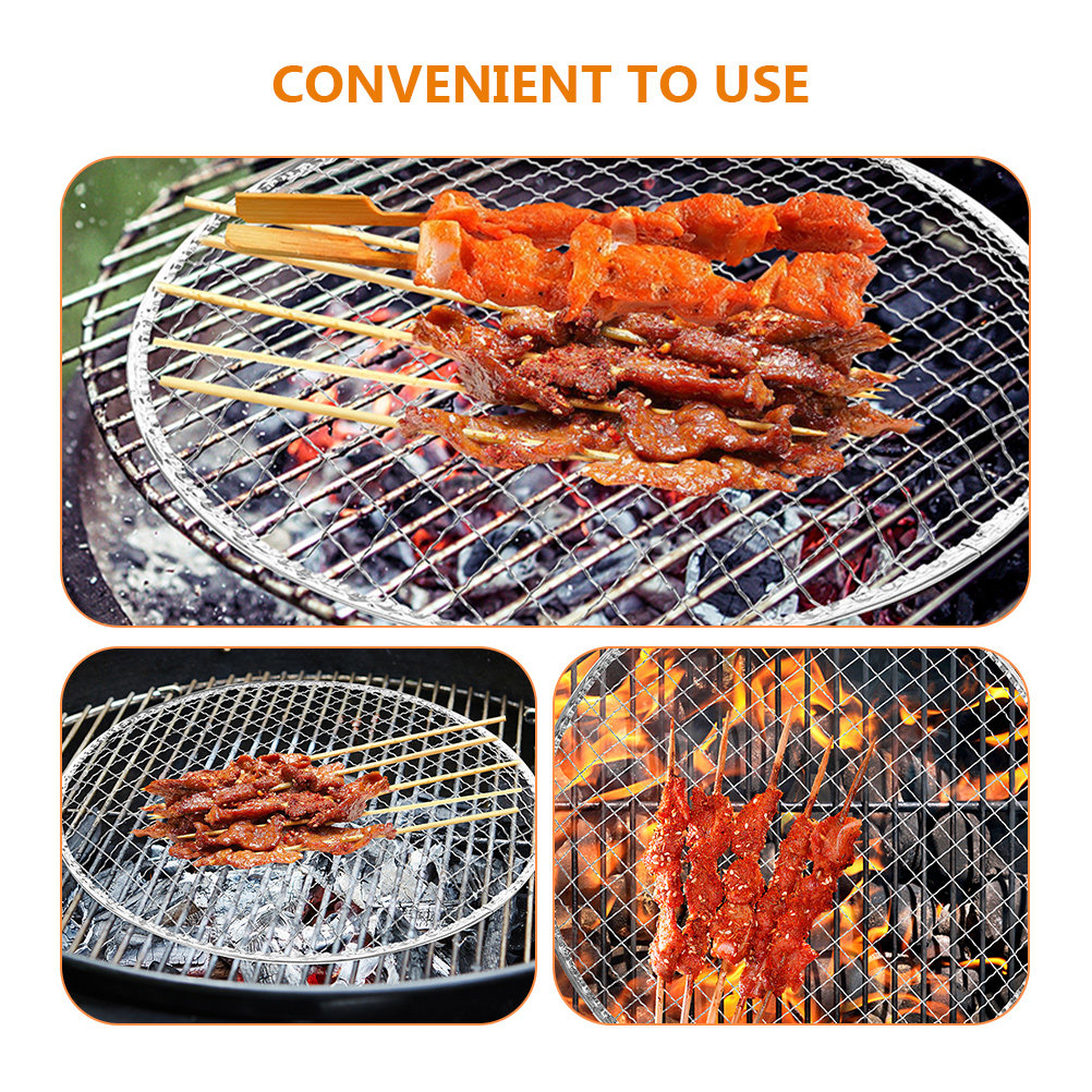 10個入りBBQグリルメッシュファイヤーピットクッキンググリ - Outdoor Camping Fire Pit のレビューと価格