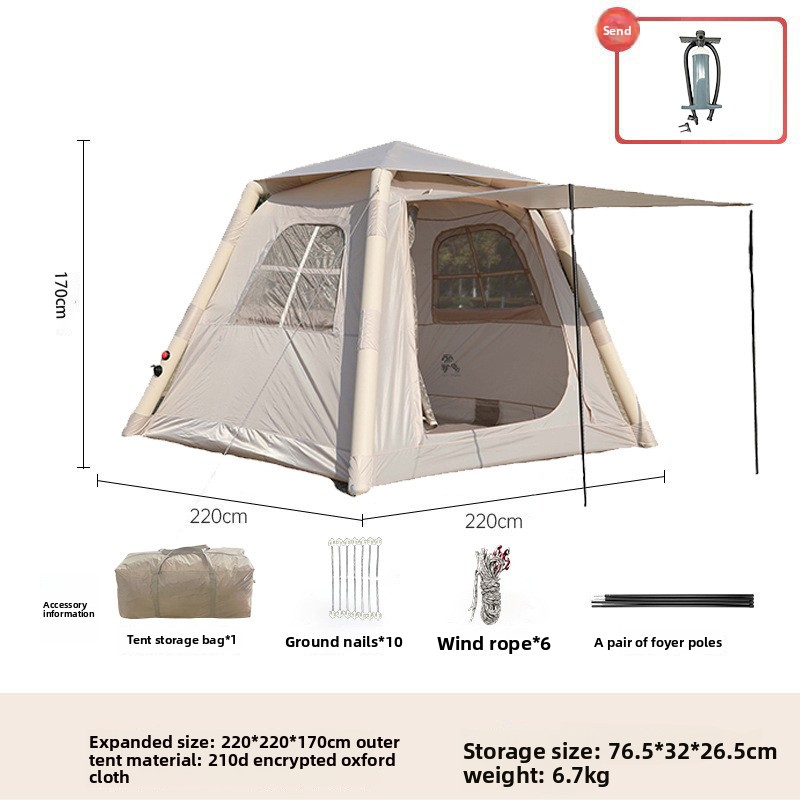 5 ㎡   高級屋外エアテント キャンプ用日よけテント 簡単 - Outdoor Camping Tent Waterproof のレビューと価格