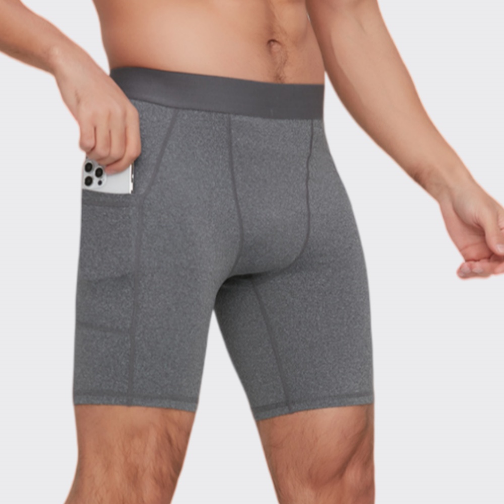 男性ボディービルショーツフィットネスワークアウトジムジョギン - Outdoor Camping Logo のレビューと価格