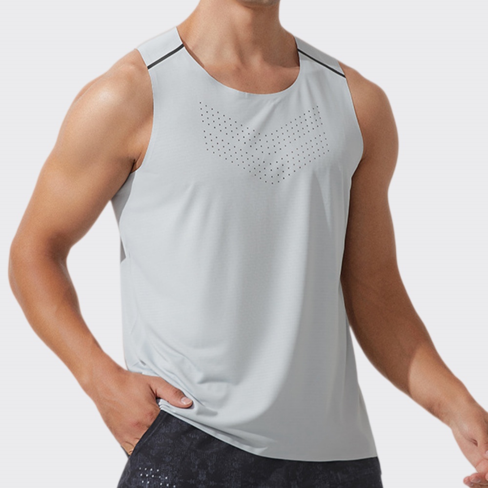 男性ジムベスト速乾性ランニングワークアウトノースリーブシャツ - Outdoor Camping Logo のレビューと価格