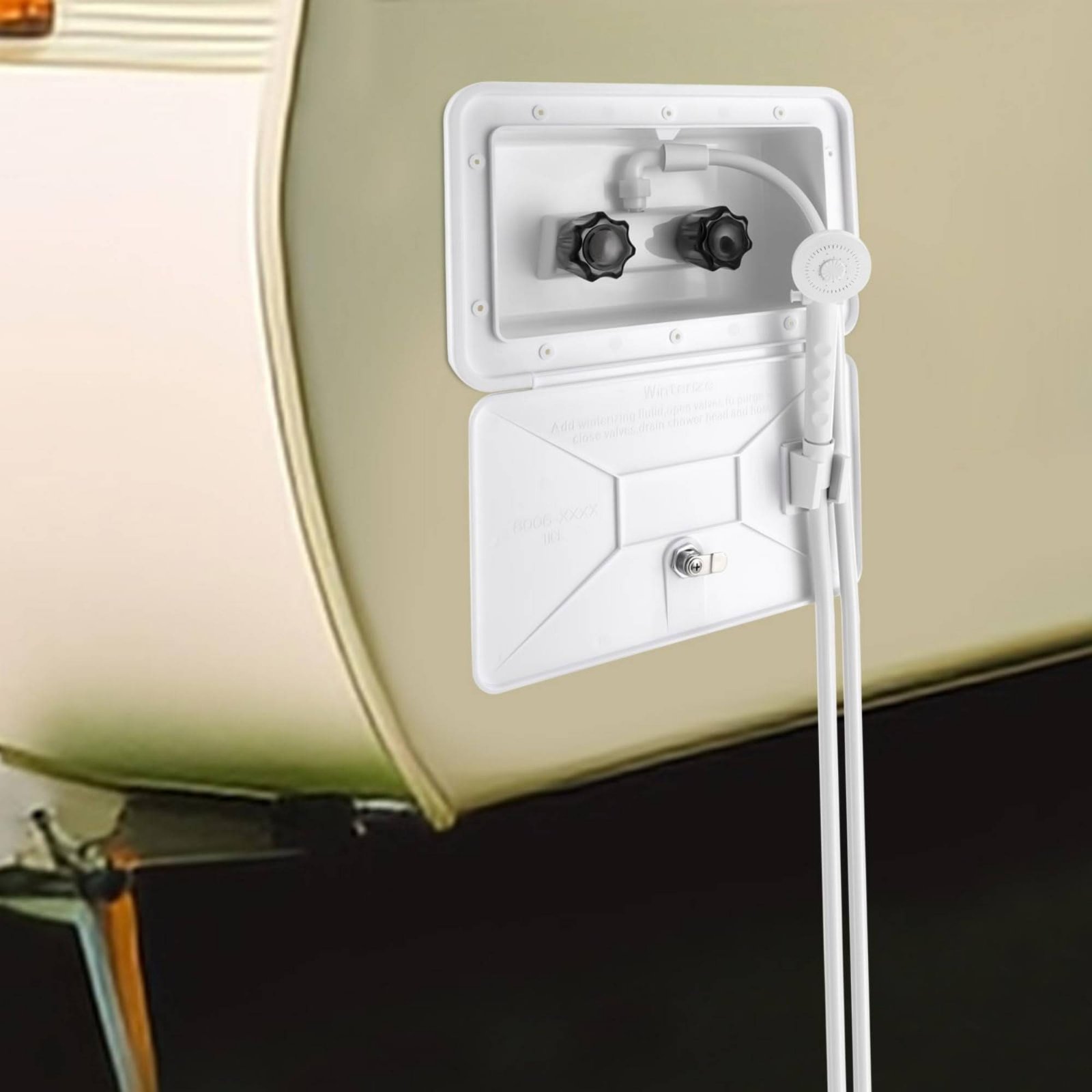 RV 外部シャワーボックス コンパクト RV 屋外シャワーキ - Outdoor Camping Box のレビューと価格