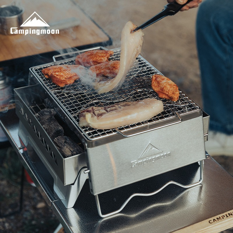 CAMPINGMOON MT-6-LT アウトドアステンレス - Outdoor Camping Fire Pit のレビューと価格