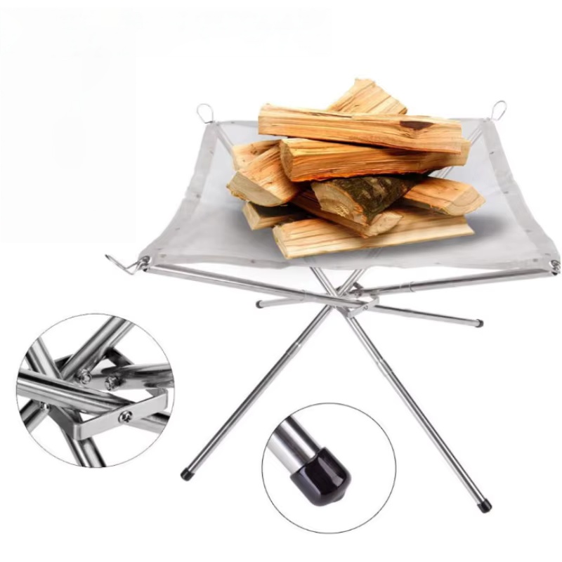 屋外BBQ焚き火ラック ポータブルキャンプファイヤーピットグ - Outdoor Camping Fire Pit のレビューと価格