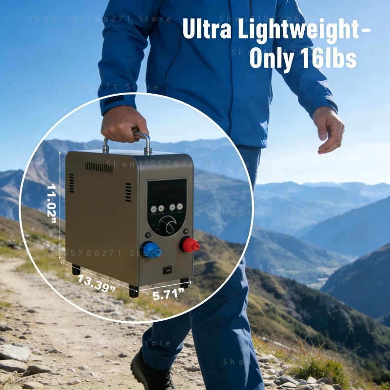 屋外用インテリジェント恒温ポータブルガス給湯器、自走式キャン - Outdoor Camping Gas Heater のレビューと価格