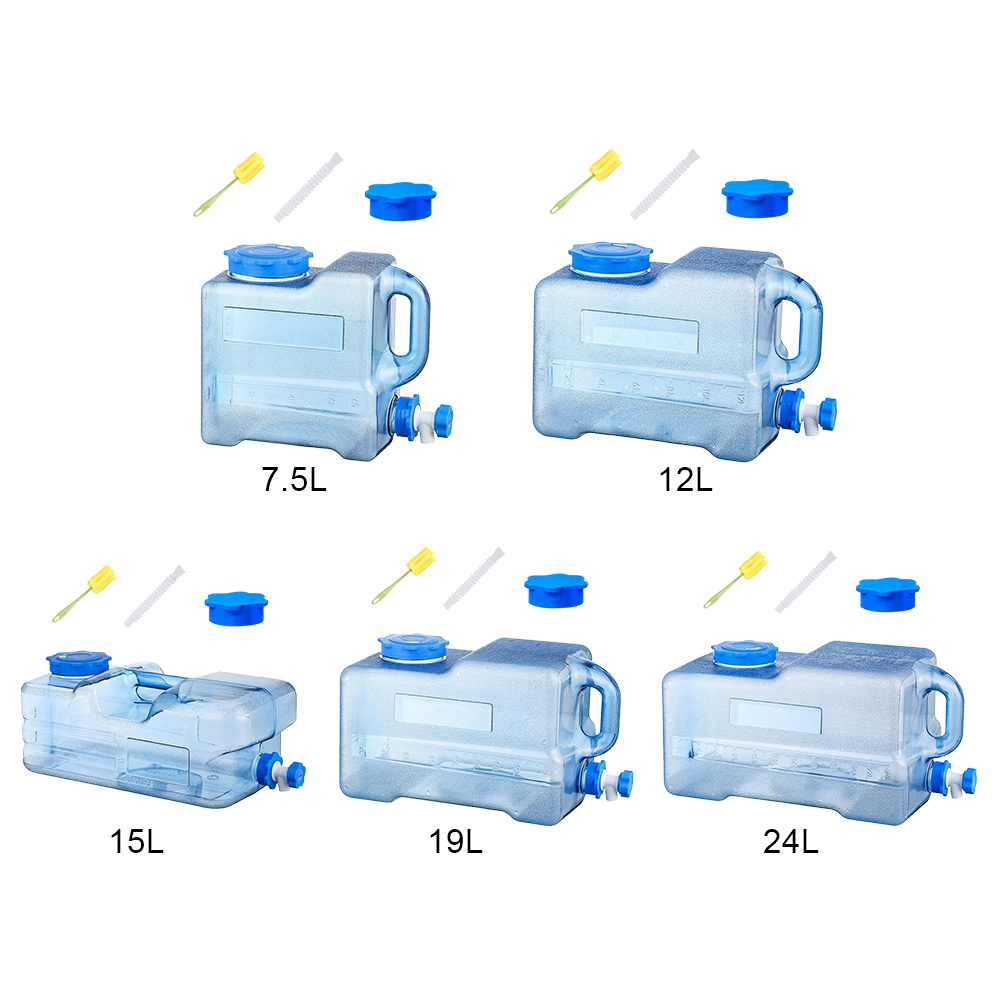 スプレー付き緊急水バレルコンテナ、大容量、ポータブル水差し、 - Outdoor Camping Water Jug のレビューと価格