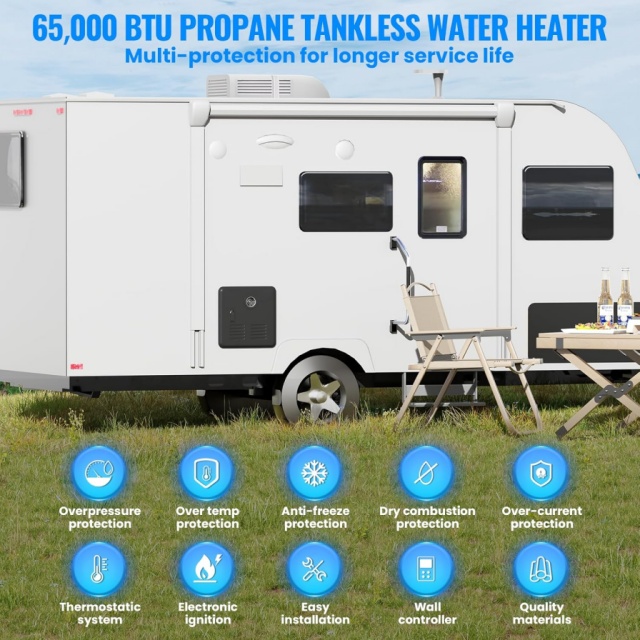 ポータブル12Vガス給湯器（RV/キャンピングカー/ボート用 - Outdoor Camping Gas Heater のレビューと価格
