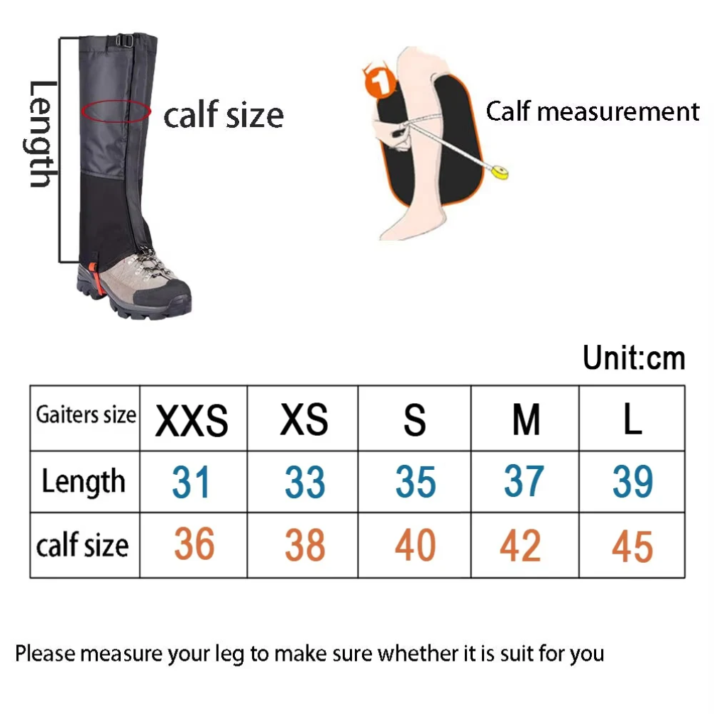 防水スノーレッグゲイター ハイキングブーツ レギンスシューズ - Trekking Gaiters のレビューと価格