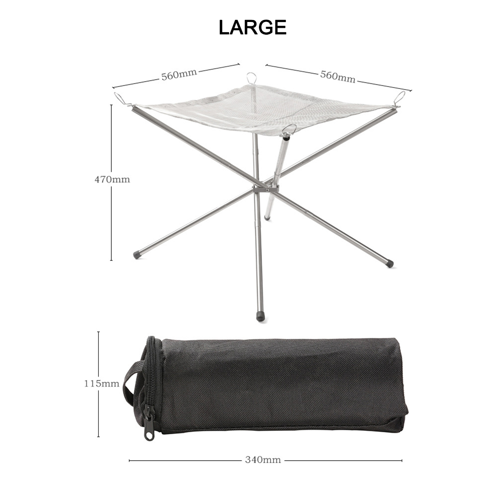 ポータブルキャンプファイヤーピットグリル、ステンレス鋼メッシ - Outdoor Camping Fire Pit のレビューと価格