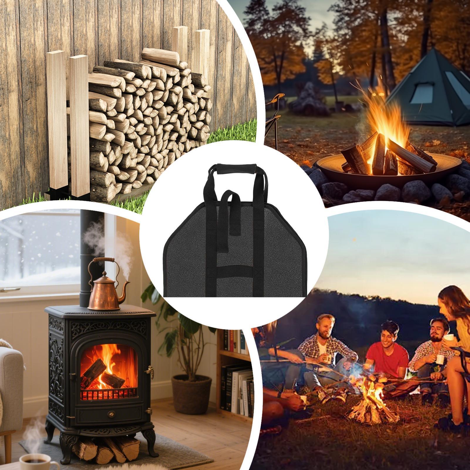 薪キャリア大型ポータブルトート防水木材キャリングバッグウッド - Outdoor Indoor Camping のレビューと価格