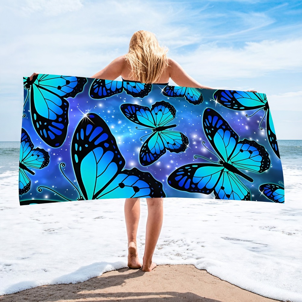 1PC 大型ビーチブランケットマイクロファイバーバスタオルフ - Camp Towel Microfiber のレビューと価格