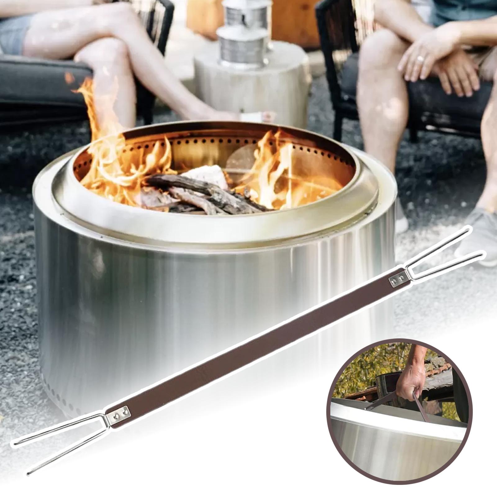 ファイヤーピット蓋用ハンドル、ファイヤーピットツール、ポータ - Outdoor Camping Fire Pit のレビューと価格