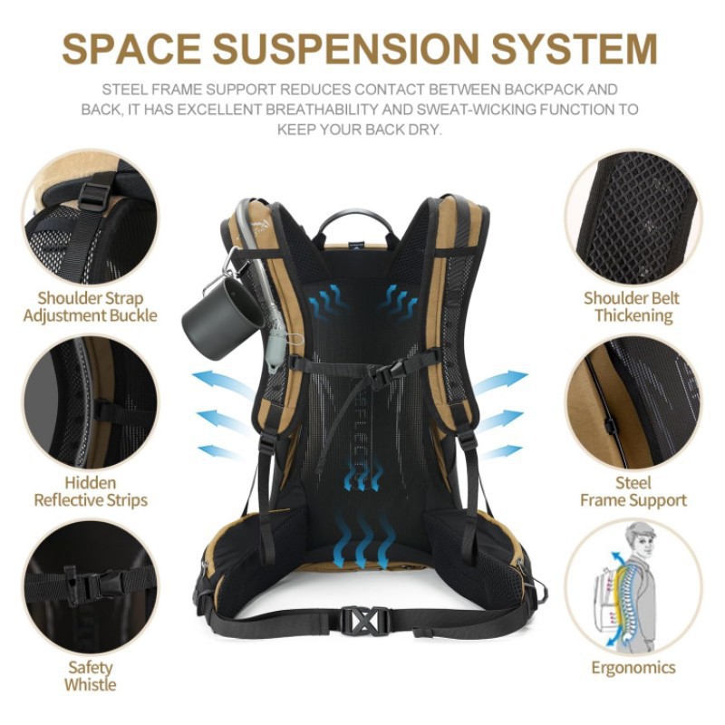 大型防水耐裂性ハイキングバックパック、通気性のあるテント収納 - Outdoor Camping Tent Waterproof のレビューと価格