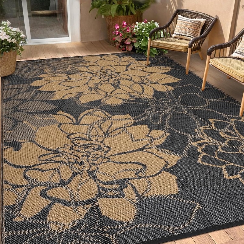 8x10 アウトドアラグ 防水 リバーシブル プラスチックス - Outdoor Camping Rugs 8X10 のレビューと価格
