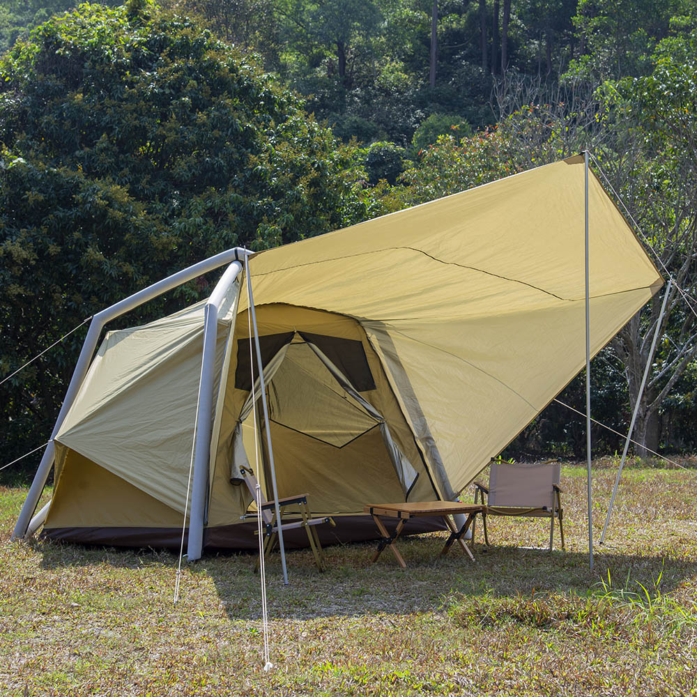 超軽量ブラックキャンプテント、クイック自動開閉式2-in-1 - Outdoor Camping Tent Waterproof のレビューと価格