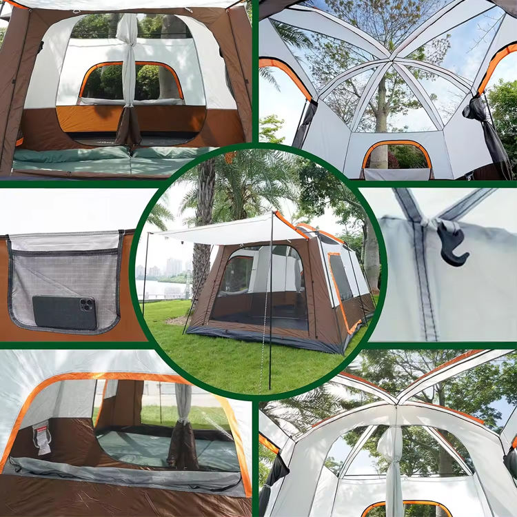 高級大型キャンプテント、2寝室1リビングルーム、防水・防風・ - Outdoor Camping Tent Waterproof のレビューと価格