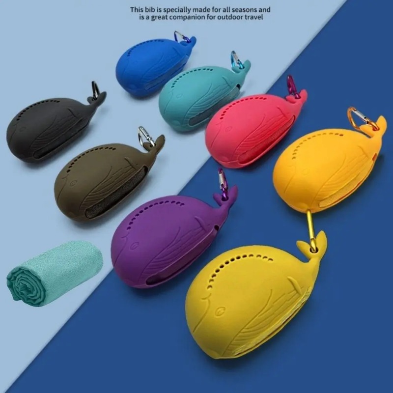 ポータブルシリコンケース＆軽量マイクロファイバー速乾タオル、 - Camp Towel Microfiber のレビューと価格
