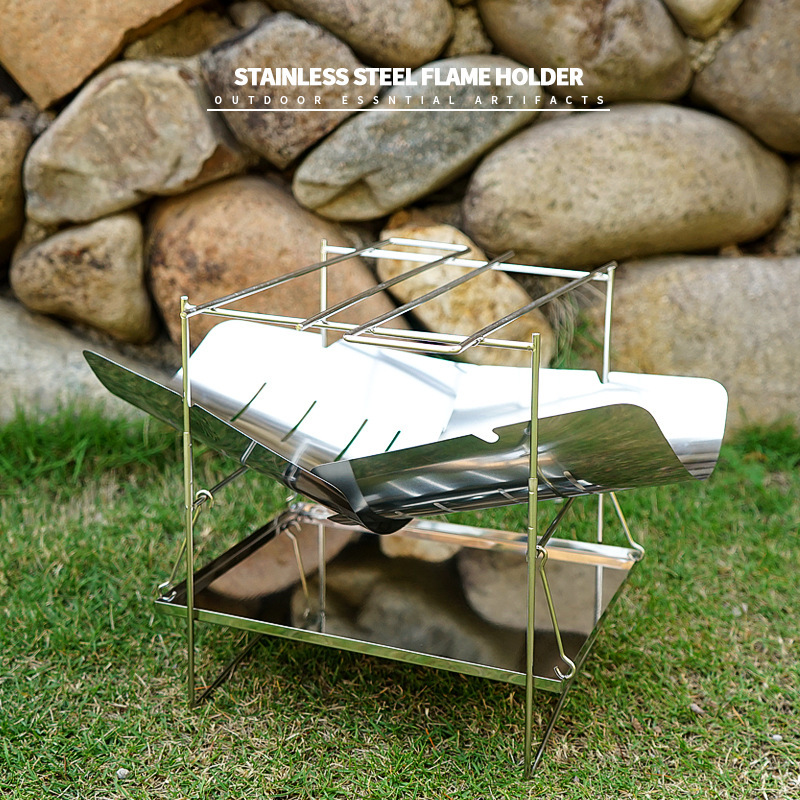 薪キャンプストーブポータブル折りたたみ屋外調理ストーブ防風フ - Outdoor Camping Fire Pit のレビューと価格